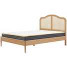 Birlea Oak Rattan Bed Frame Double - British product