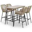 Habitat Malta garden bar set 4 seater in Natural, UK version