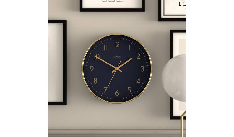 Jones Clocks Studio Analogue Wall Clock - Gold