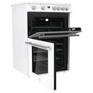 Hisense 60cm double oven electric cooker in white, UK version