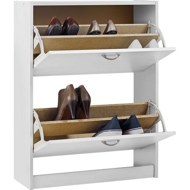 Argos Home white shoe storage cabinet - British product