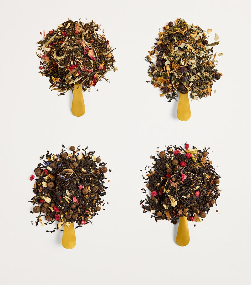 Harrods Master Blends Tea Collection with fragrance-inspired blends in assorted sizes, UK version
