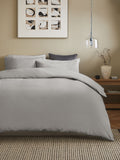 Silver Grey Supersoft Cotton Duvet Cover Set (British brand)
