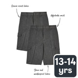 M&S Regular Leg Cargo School Shorts, 13-14 Years, Grey