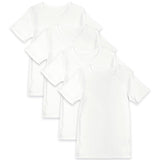 M&S Cotton Short Sleeve Vests, 4-5 Years, White