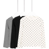 M&S Polka Dot Tops, 6-7 Years, Carbon