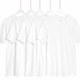 M&S Mens Essential Cotton T-Shirt Vests, Large, White