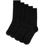 M&S Mens Cool & Fresh Cushioned Sole Socks, Size 9-12, Black