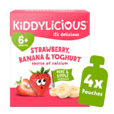 Kiddylicious Strawberry, Banana & Yoghurt Pouch Snack Baby Food multi 6m+