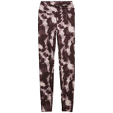 M&S Womens Go Balance Printed Wrap Waist Yoga Leggings, 8, Chocolate