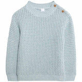 M&S Boys Pure Cotton Open Knit Jumper, 9-12 Months, Blue