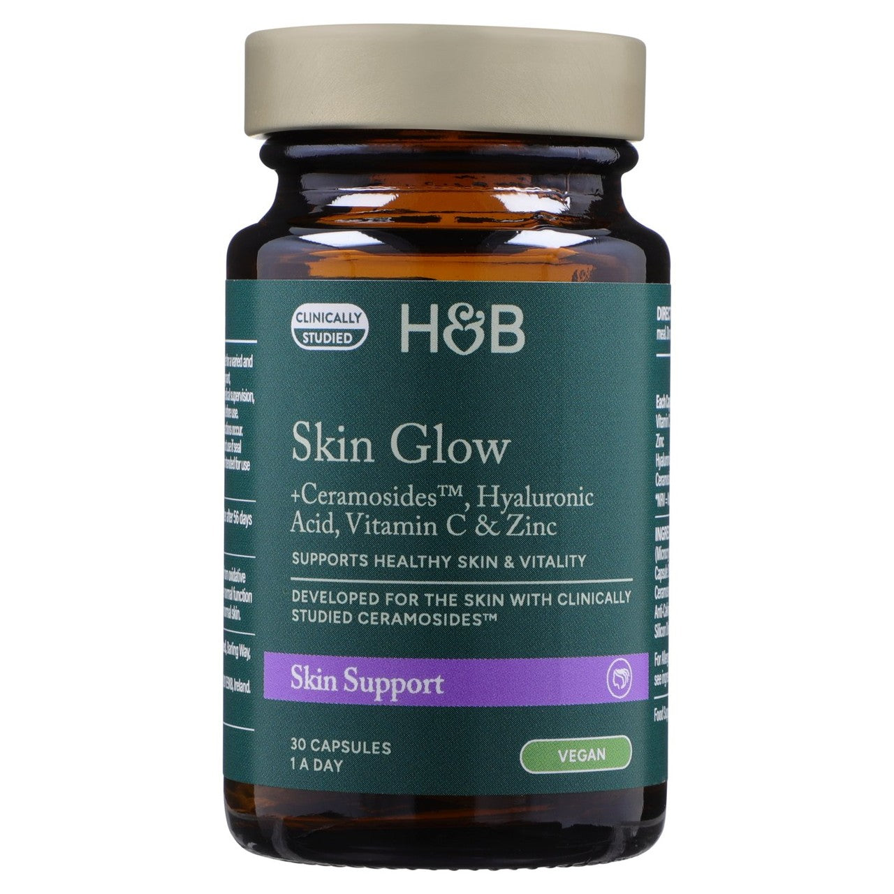 Holland & Barrett Skin Glow Ceramosides, Hyaluronic Acid, C & Zinc Tablets