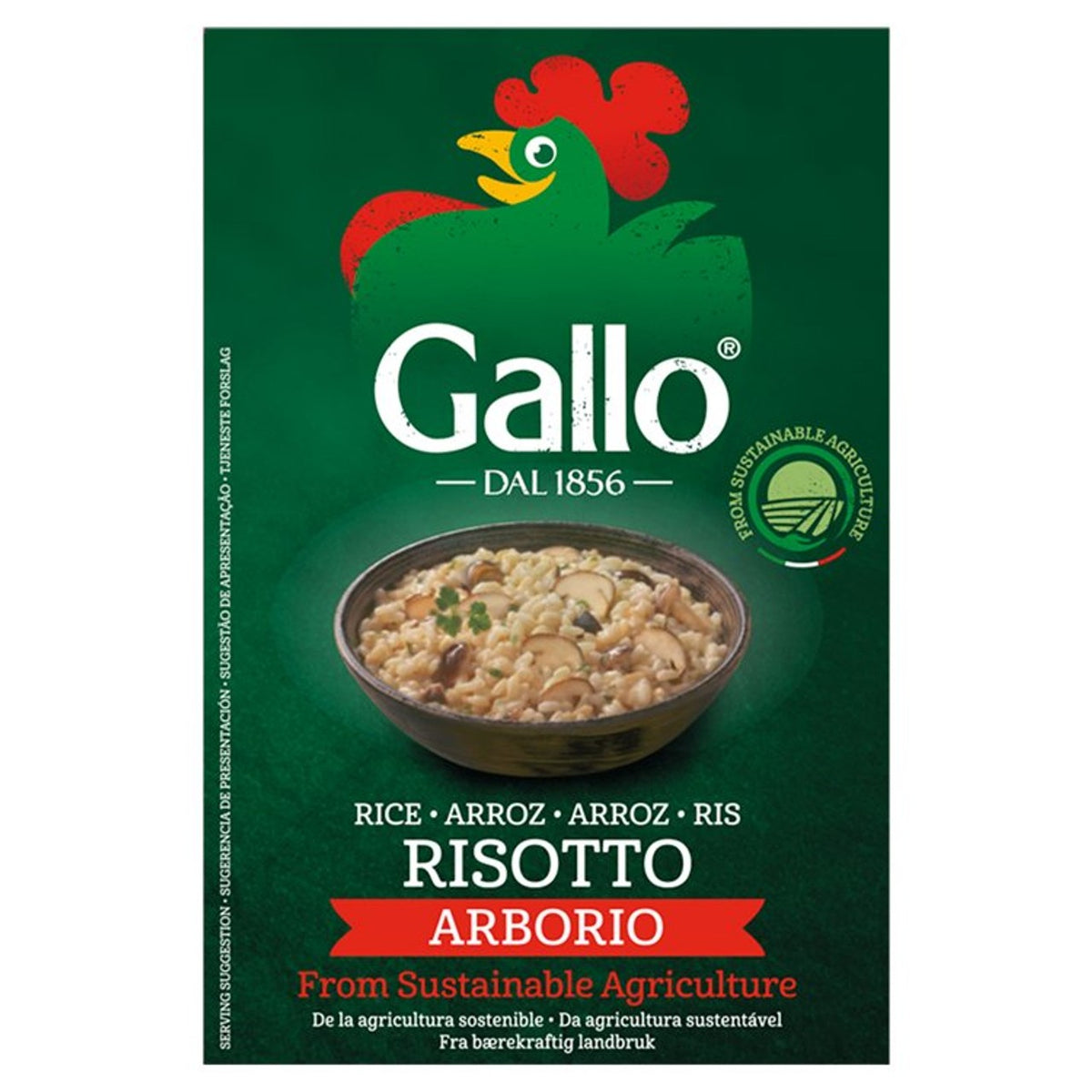 Riso Gallo Arborio risotto rice, imported from the UK