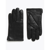 M&S Mens Leather Gloves with Thermowarmth, Medium, Black