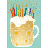 Clare Maddicott Beer & Candles Birthday Card