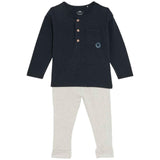 M&S Long Sleeve Jersey Outfit, 9-12 Month, Navy