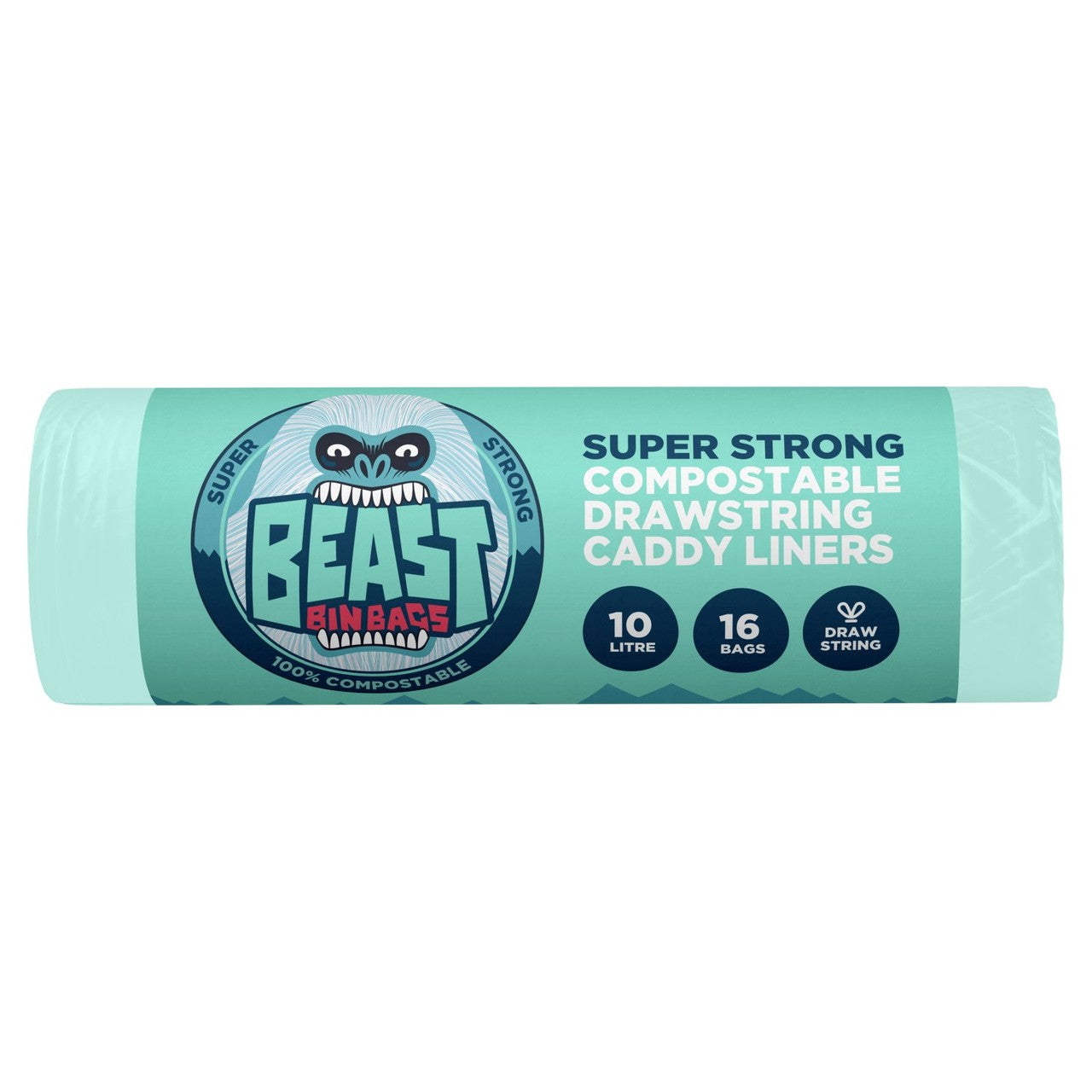 BEAST Compostable Drawstring Caddy Liners 10L
