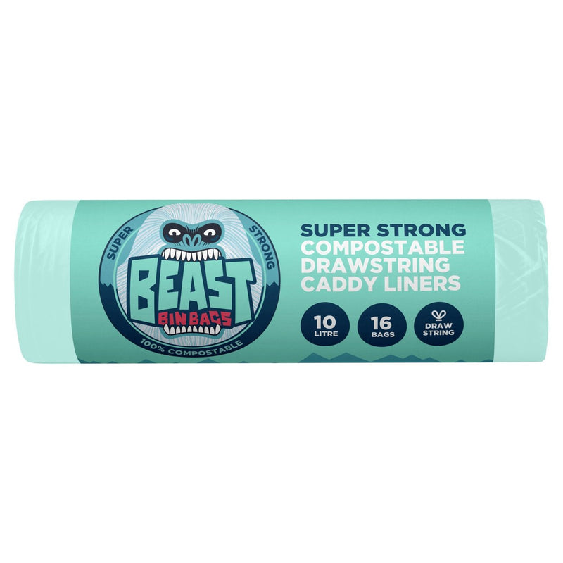 BEAST Compostable Drawstring Caddy Liners 10L