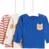 M&S Bear Long Sleeve Tops, 9-12 Month