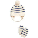 M&S Kids Striped Winter Set, 3-6 Years, Cream