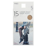 M&S Collection Womens 15 Denier Matt Tights, Small, Rose Quartz