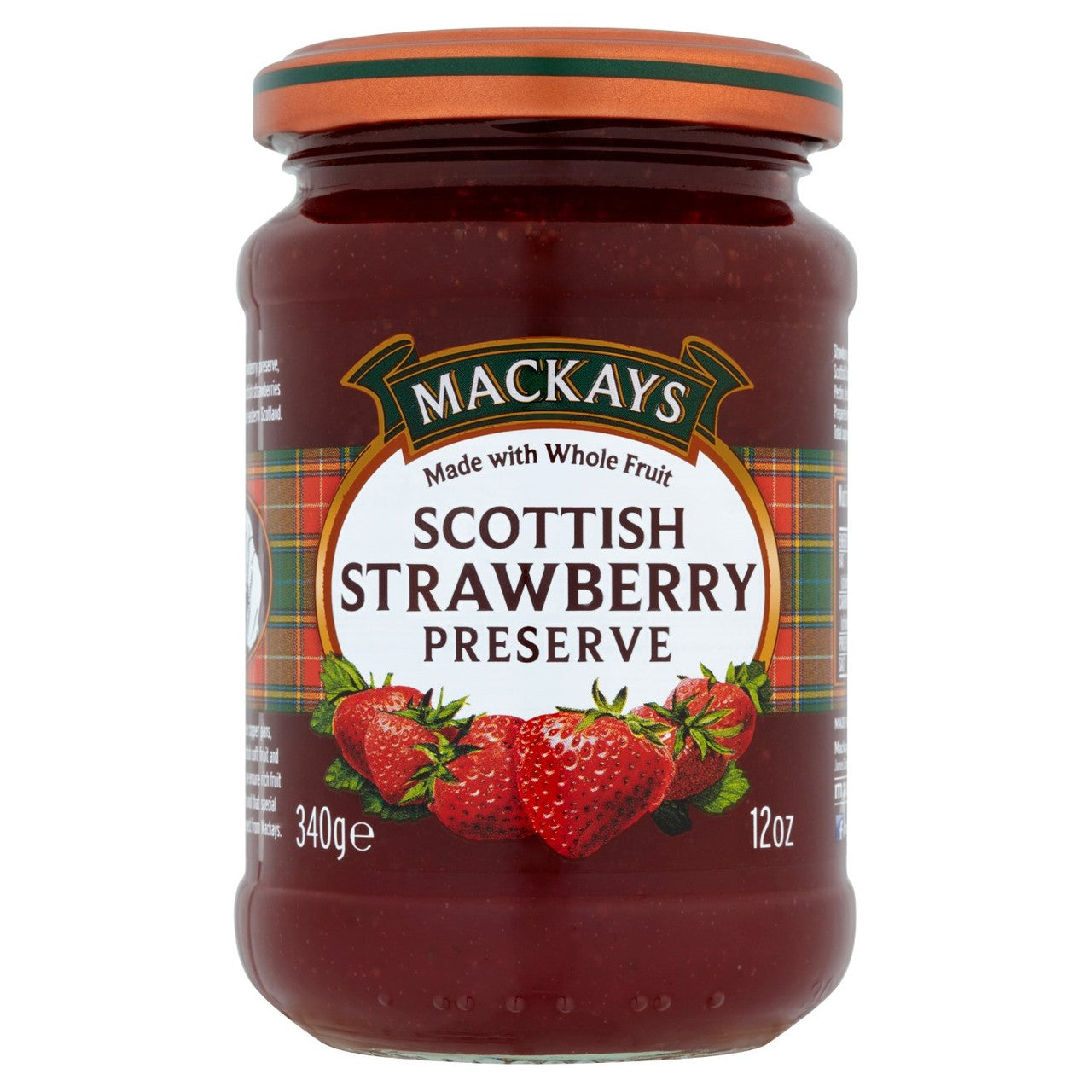Mackays Scottish strawberry preserve, imported from the UK