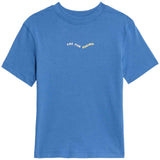 M&S Pure Cotton Slogan T-Shirt, 3-4 Years, Ocean