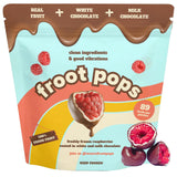 Froot Pops Freshly Frozen Raspberries Coated in White & Milk Chocolate