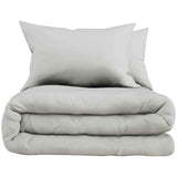 M&S Cotton Rich Bedding Set, Single (3 ft), Silver Grey