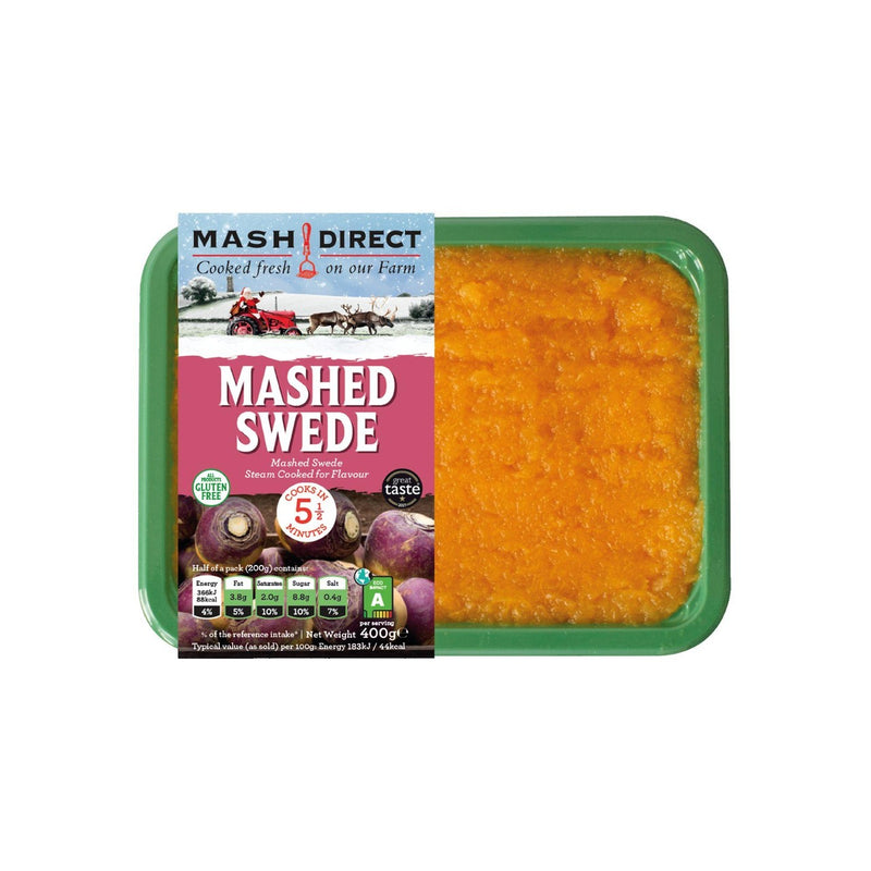 Mash Direct mashed swede side dish 400g, imported from the UK