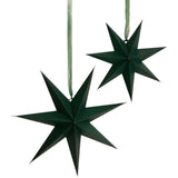 M&S Printed Paper Star Christmas Decorations, Green