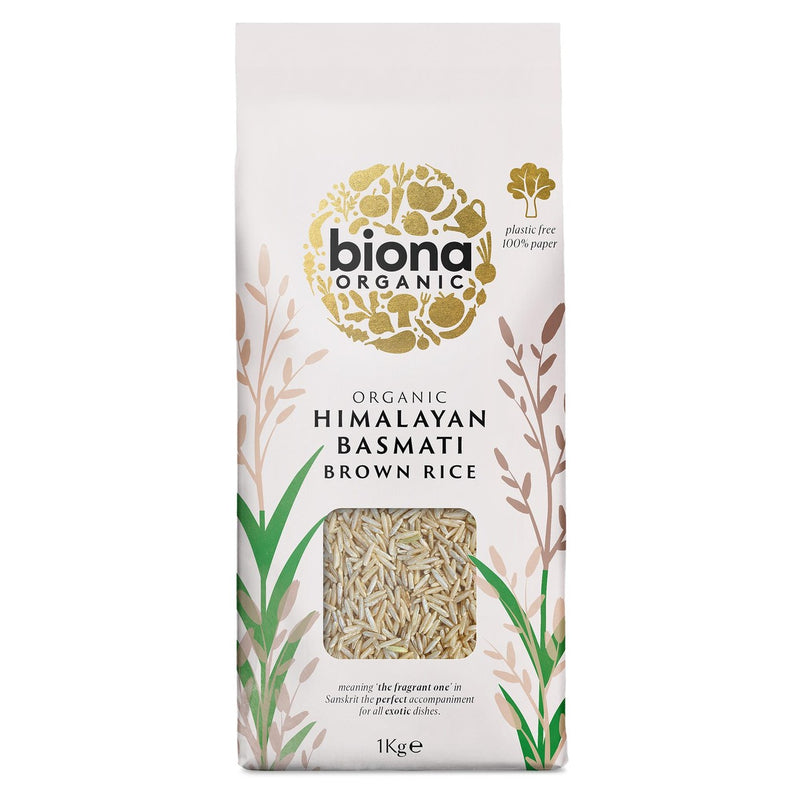 Biona organic basmati brown wholegrain rice 1kg - British product