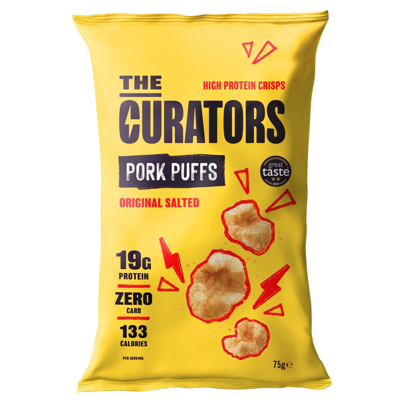 The Curators original salted pork puffs 75g bag (British brand)