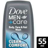 Dove Men+Care Clean Comfort Body Wash Shower Gel Travel Size