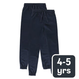 M&S Kids Cotton-Rich Joggers, 4-5 Years, Navy