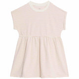 M&S Cotton Rich Striped Dress, 5-6 Years, Neutral
