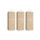 Gold Kraft Christmas Bottle Bags