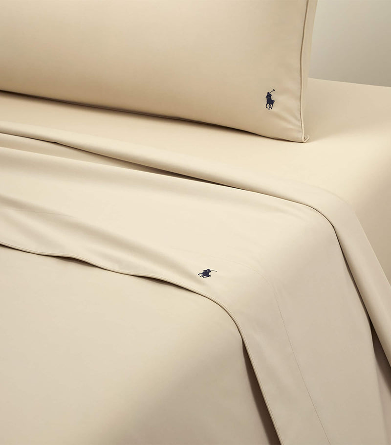 Ralph Lauren Cotton Player Double Flat Sheet 240cm x 280cm, imported from the UK