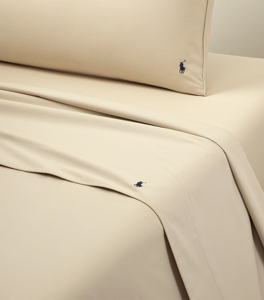 Ralph Lauren Cotton Player Double Flat Sheet 240cm x 280cm, imported from the UK