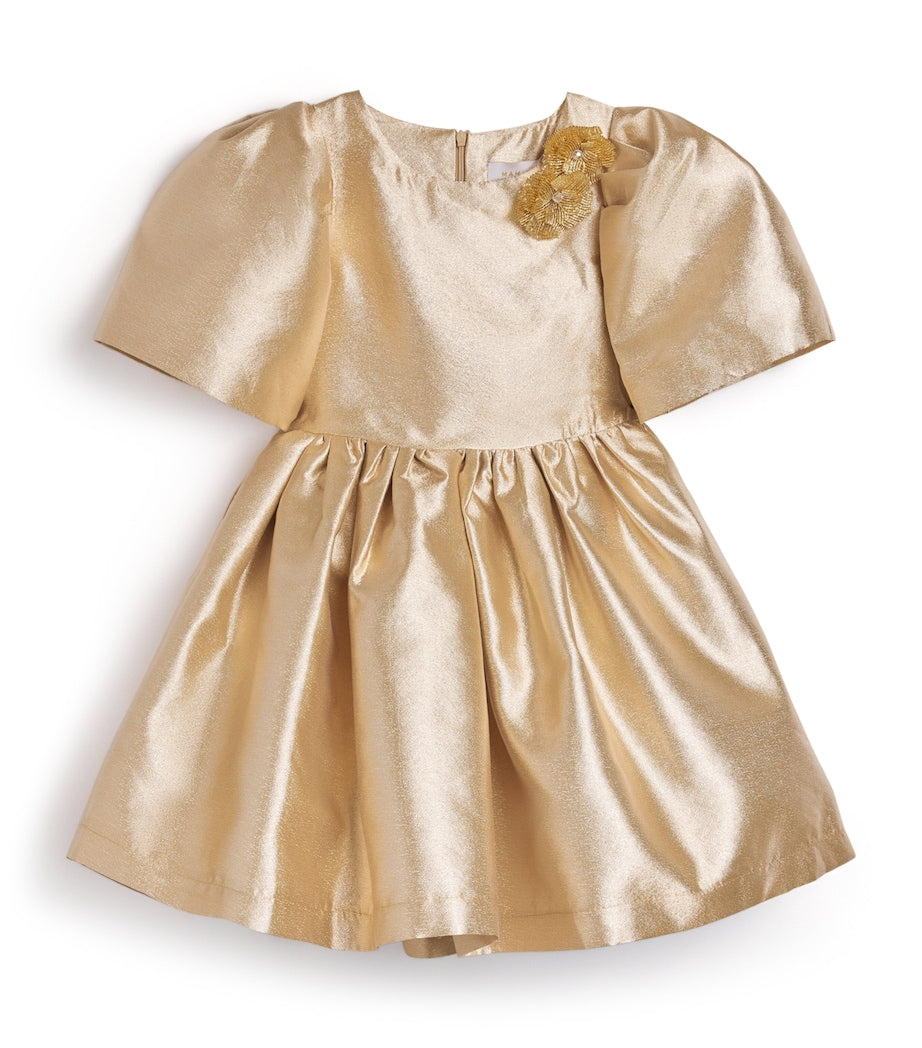 Mama Luma Metallic Floral-Embellished dress for ages 3-12 years, imported from the UK