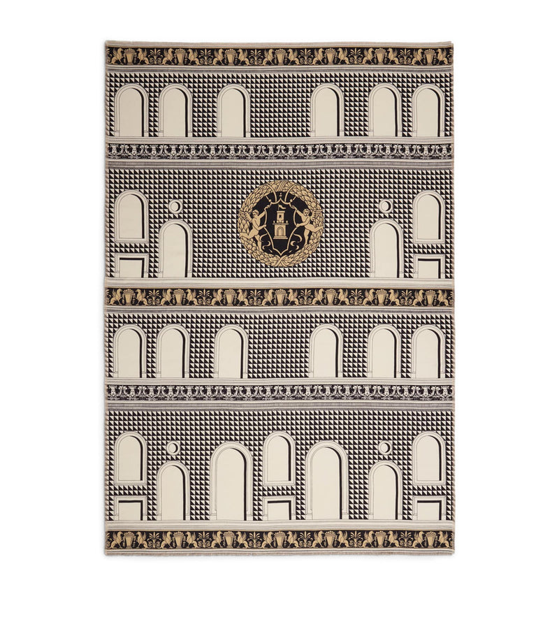 Fornasetti Plaid Facciata Throw 140cm x 200cm - British product