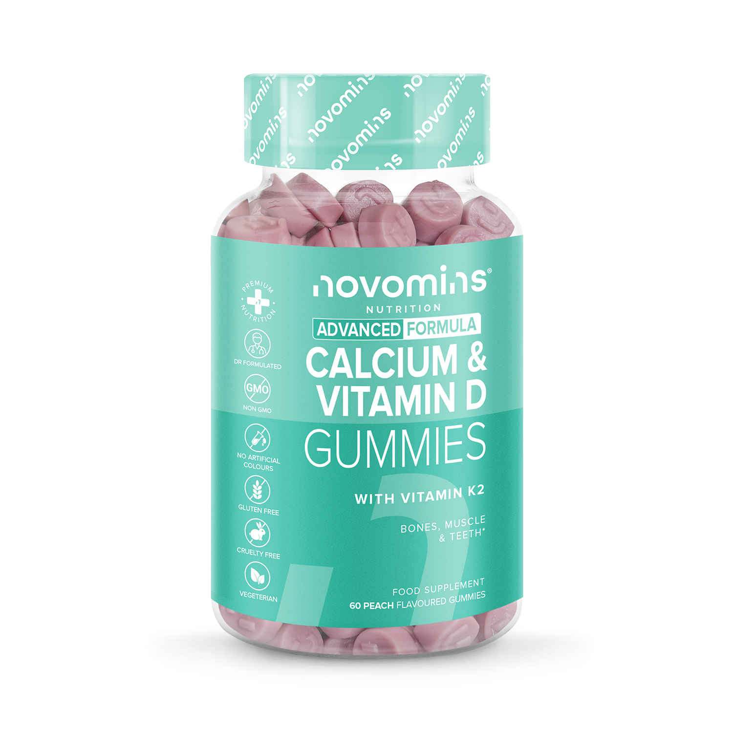 Novomins Calcium & Vitamin D 60 Gummies - 998869