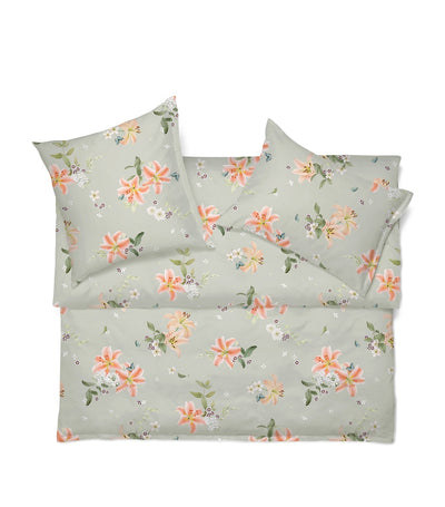 Floral Print King Duvet Cover in Satin Noblesse Fabric 230cm x 220cm