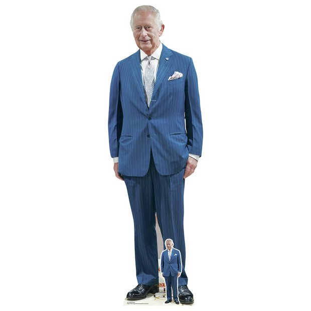 Star Cutouts King Charles blue suit life-size cardboard cutout (British brand)