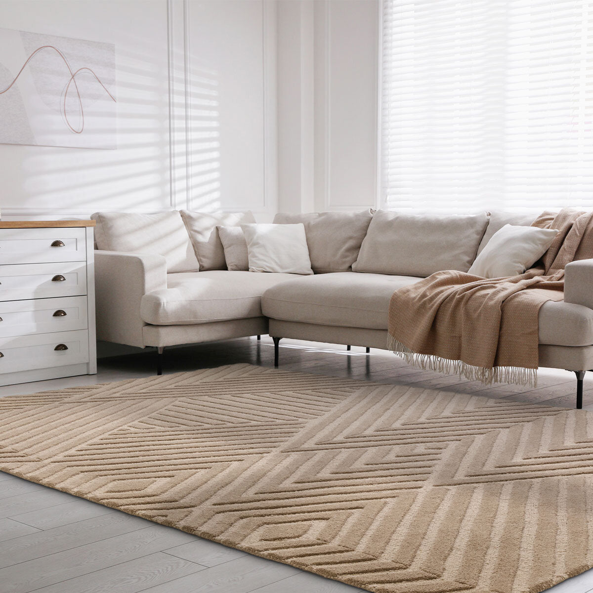 Asiatic Hague Taupe rug, UK version