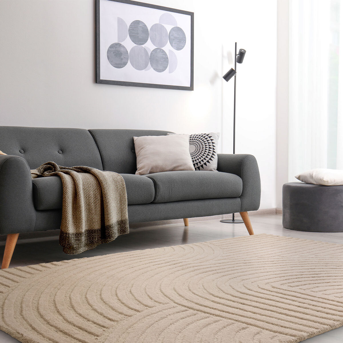 Asiatic Hague Sand wool rug, UK version