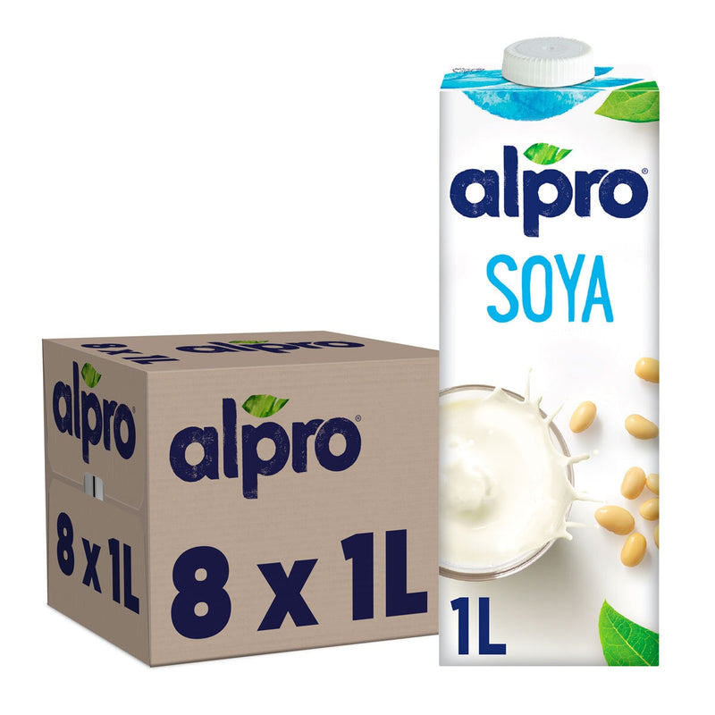 Alpro Soya Drink milk alternative 8 x 1L - British product