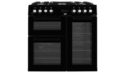 Beko KDVF90K 90cm Dual Fuel Range Cooker in Black