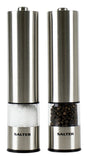 Salter electronic salt and pepper mill set in silver (British brand)
