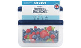 Smash navy blue reusable sandwich bags pack of 2 (British brand)